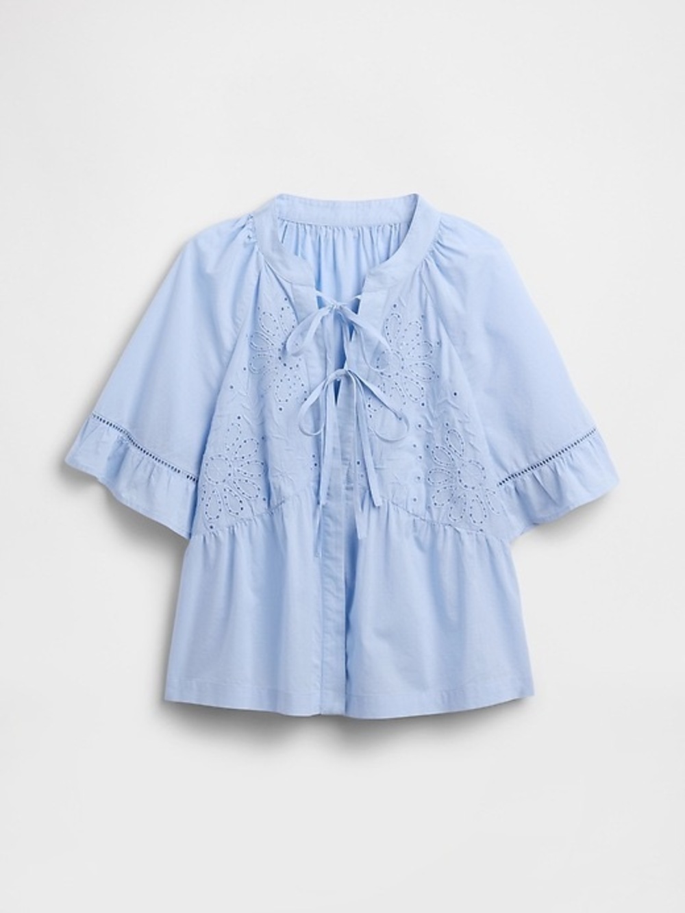 NWT GAP tie-front cotton blouse S